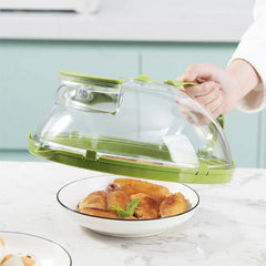 Splatter-Free All-in-One Microwave Food Cover with Smart Steam Vent | Heat, Protect & Preserve