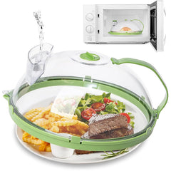 Splatter-Free All-in-One Microwave Food Cover with Smart Steam Vent | Heat, Protect & Preserve