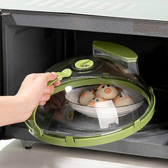 Splatter-Free All-in-One Microwave Food Cover with Smart Steam Vent | Heat, Protect & Preserve