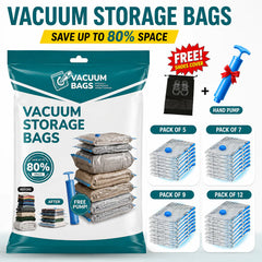 Vacuum Storage Bags with Hand Pump – Save Space & Protect Clothes
